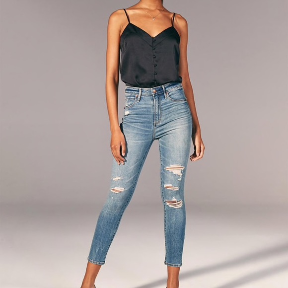 Abercrombie & Fitch Denim - Abercrombie Simone High Rise Ankle Jeans